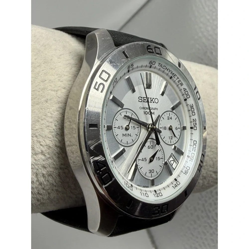 Seiko 6T63-00E0 New Battery Mens Diver‎ Chronograph Watch 42MM 8